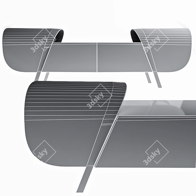 Sleek Modern TV Decor 3D model image 4