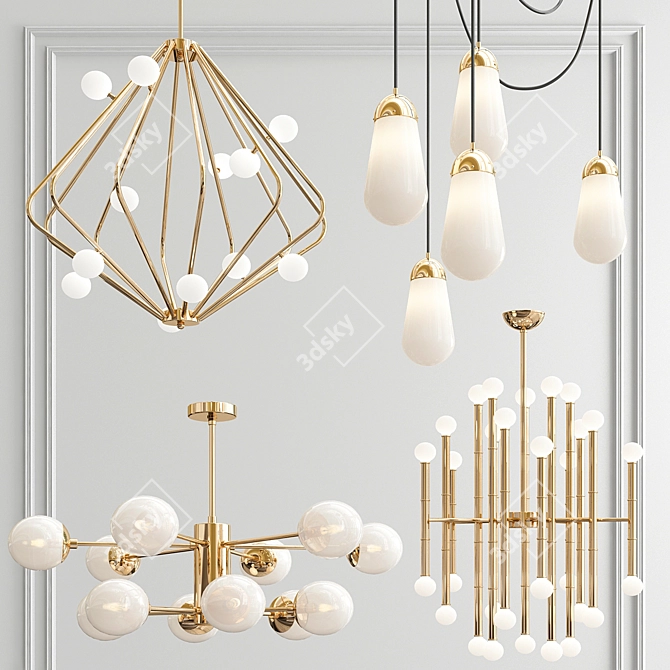 Exclusive Chandelier Collection: Chic & Luxurious 3D model image 1