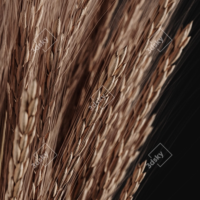 Golden Harvest Wheat Bouquet 3D model image 4