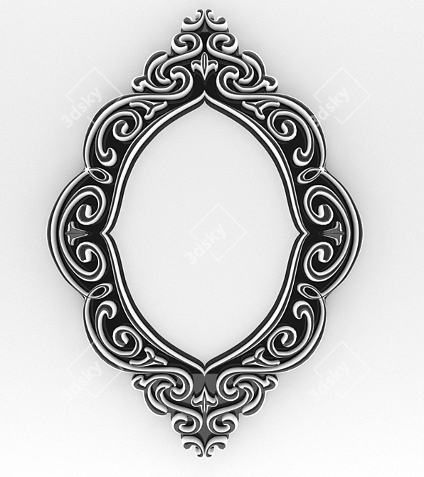 Vintage Vanity Mirror 3D model image 3