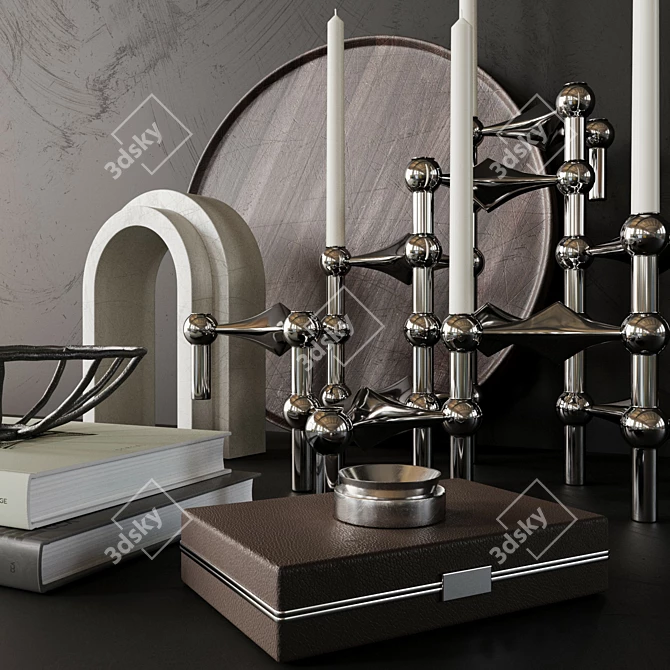 Modular Candle Holder Set 3D model image 2