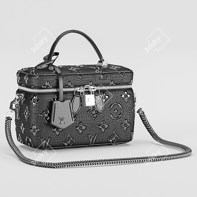 Luxury Louis Vuitton Vanity PM Sleek Black Mode 3D model image 3