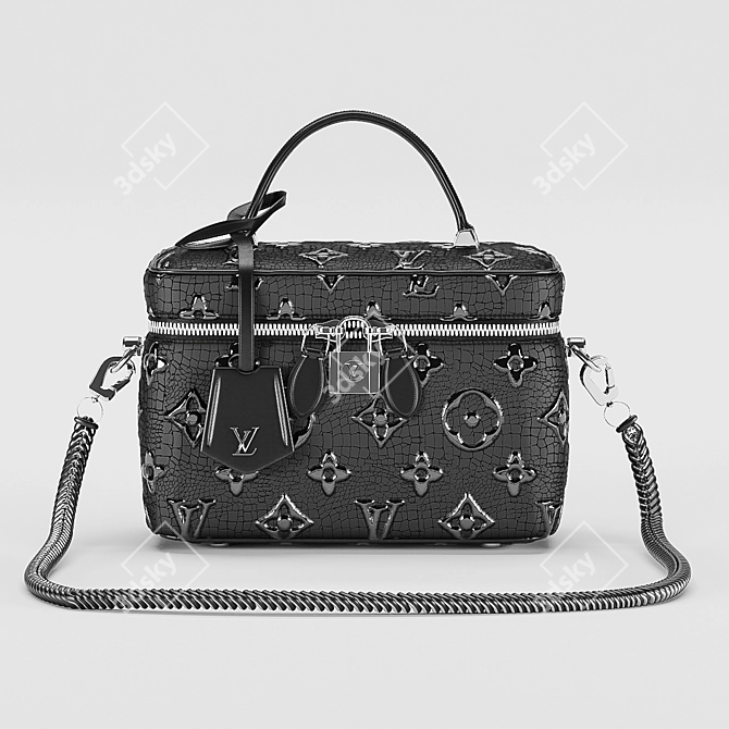 Luxury Louis Vuitton Vanity PM Sleek Black Mode 3D model image 4