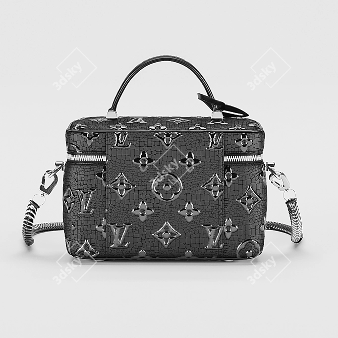 Luxury Louis Vuitton Vanity PM Sleek Black Mode 3D model image 5