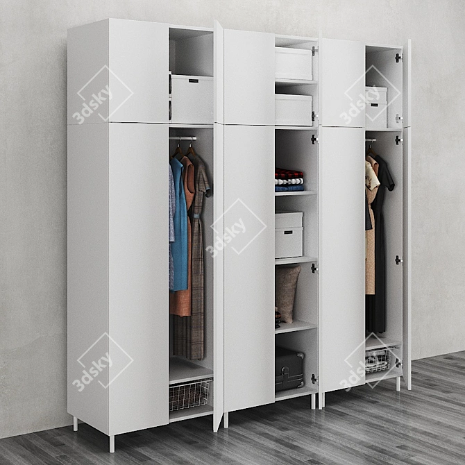 Versatile Combination Wardrobe OPHUS 3D model image 3