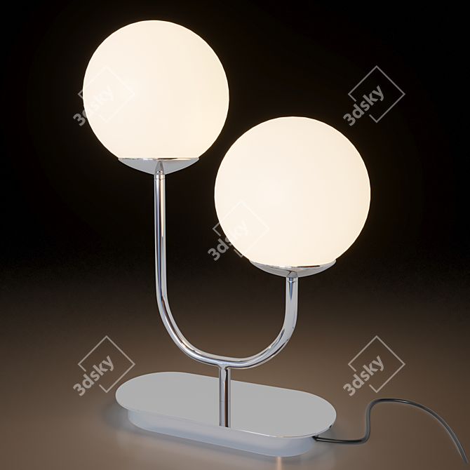 Sleek Chrome Table Lamp - SIMRISHAMN 3D model image 3