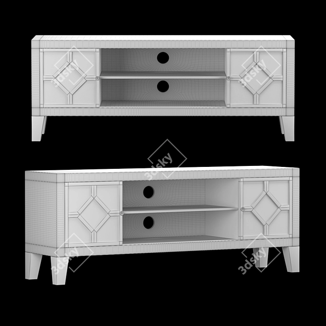 Modern TV Stand - 1550x600x400mm 3D model image 4