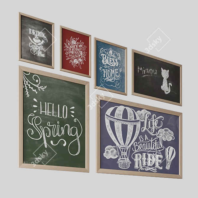 VersaChalk Multi-Color Chalkboards 3D model image 2