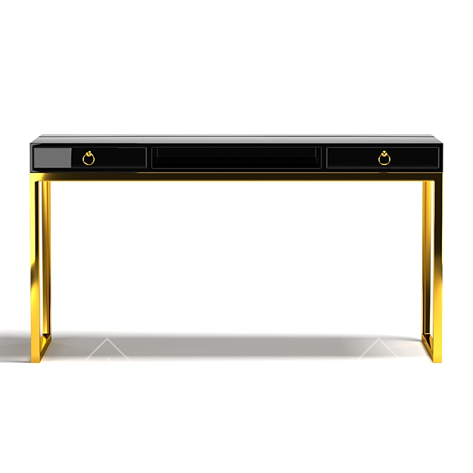 Modern Office Desk: 1400mm Length 3D model image 2