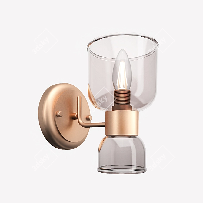 Modern Budget-Friendly Freya Isla Sconce 3D model image 1