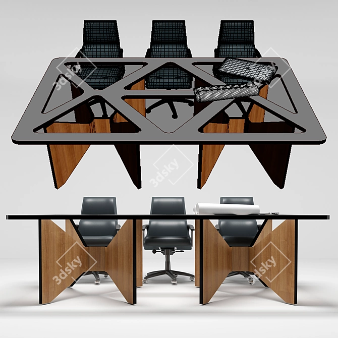 Customized Conference Table 3D model image 6