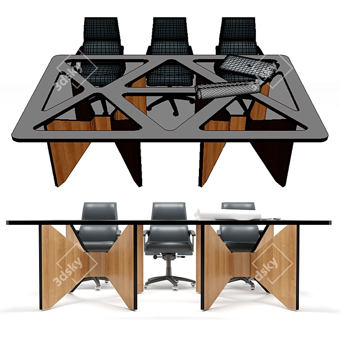 Customized Conference Table 3D model image 9