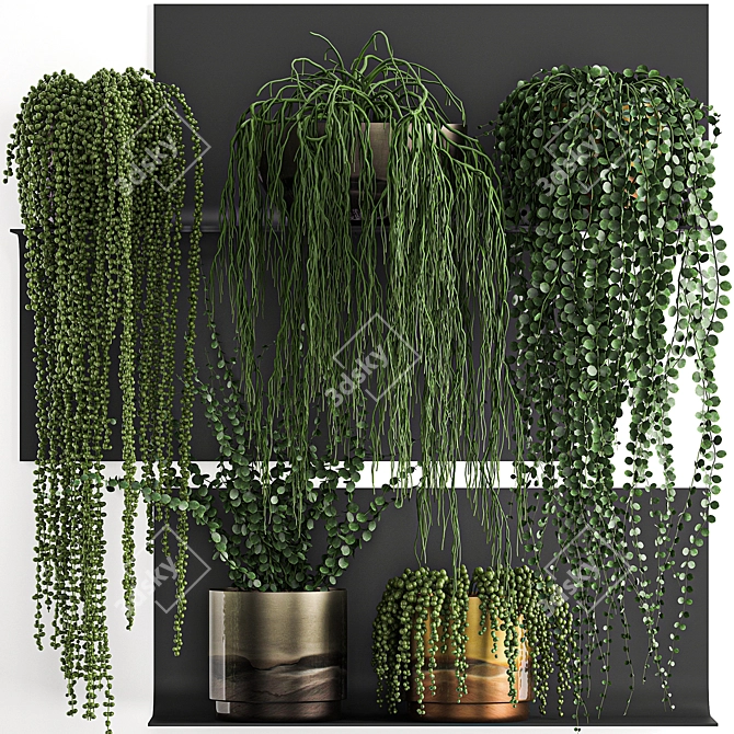 Title: Vertical Green Decor - Exotic & Tropical Plants 3D model image 4