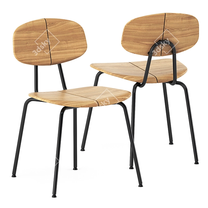 Sleek Agave Dining Set 3D model image 4