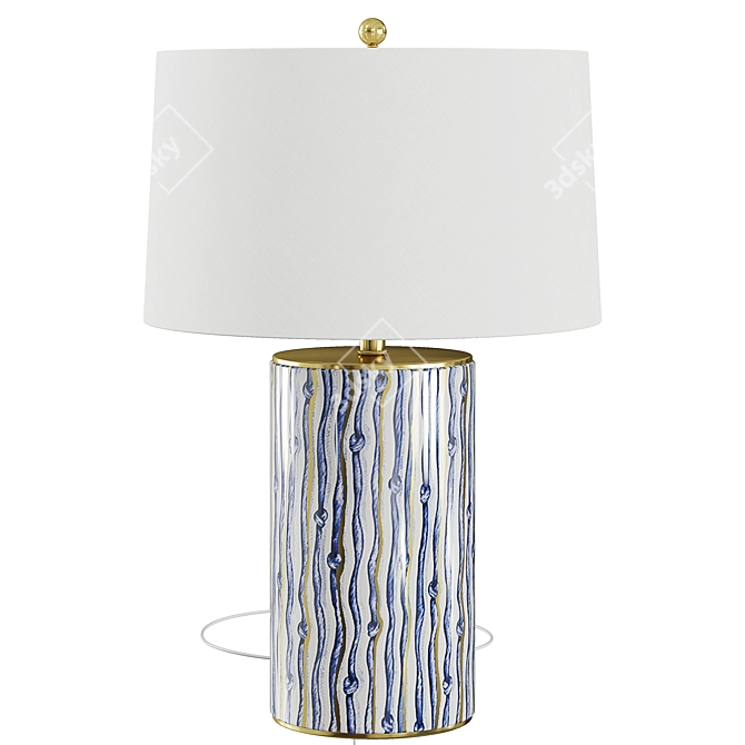 Bohemian Elegance: Hudson Valley Table Lamp 3D model image 1