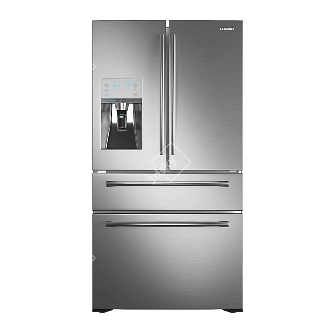 Samsung RF24HSESBSR - Sleek & Spacious Refrigerator 3D model image 1