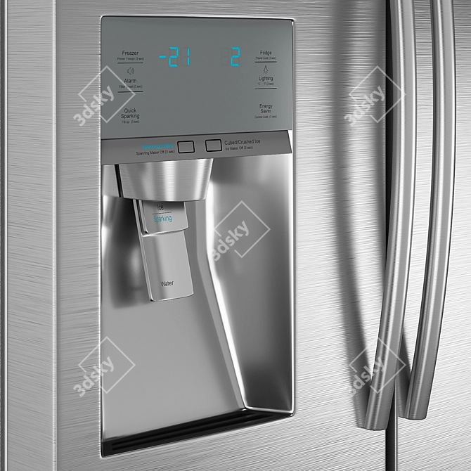 Samsung RF24HSESBSR - Sleek & Spacious Refrigerator 3D model image 3