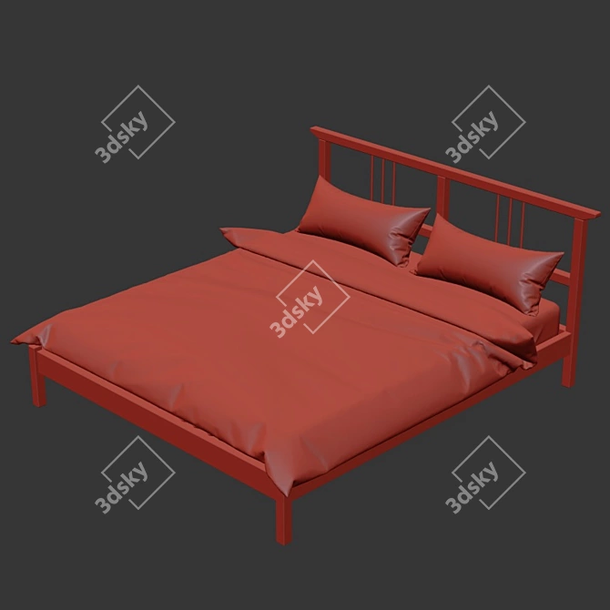 Triangle Mesh Bed - Ikea Rikene 3D model image 3