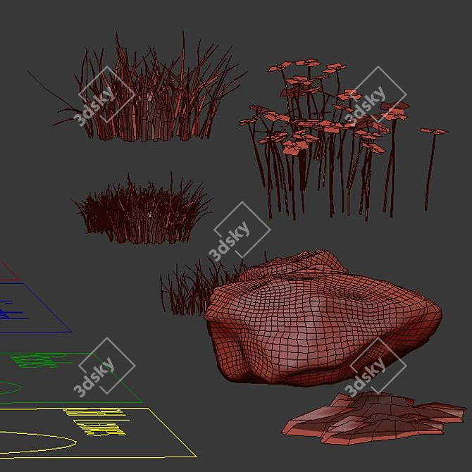 Lush Lawn Paradise: Realistic House Grass 3D model image 5