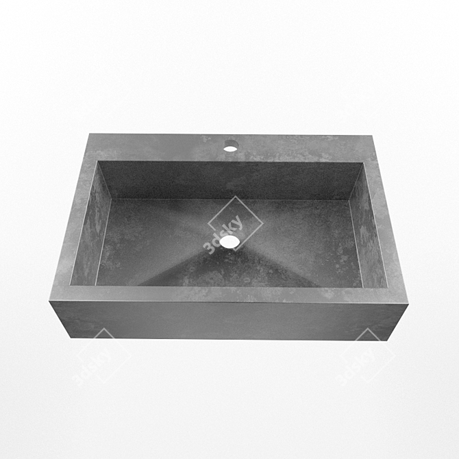 Concrete Screen Sink 3D model image 1