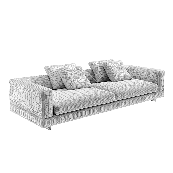 Luxurious Minotti Alexander Low Sofa (274cm) 3D model image 4