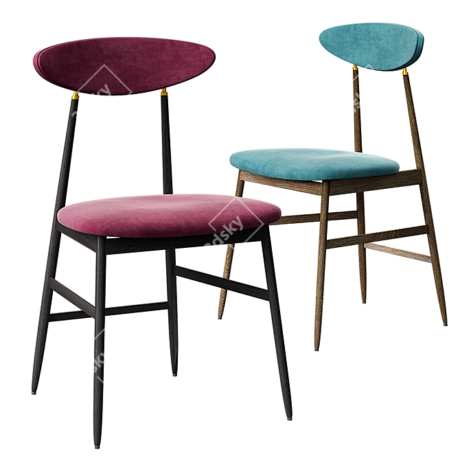 Elegant Gent Dining Chair 3D model image 2