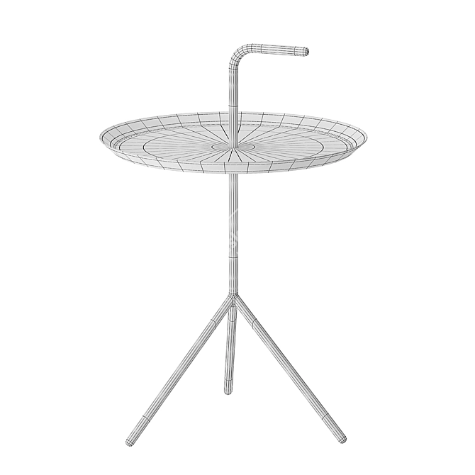 Contemporary Hay DLM White Table (580mm) 3D model image 3