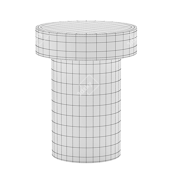 Elegant Baratti Side Table 3D model image 6