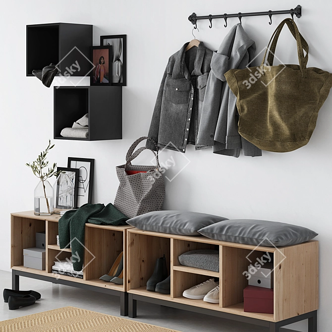 Modern Entryway Set by Ikea 3D model image 2