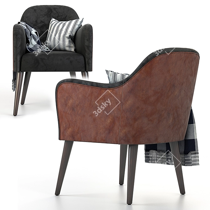 Elegant NUSS Sandalyeci Chair 3D model image 2