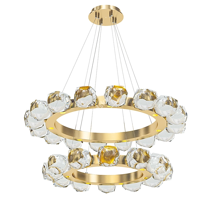 Sputnik Gem: Modern LED Chandelier 3D model image 1
