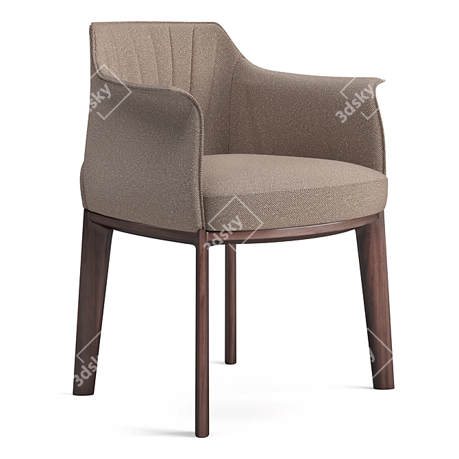 Poltrona Frau Archibald Dining Chair 3D model image 1