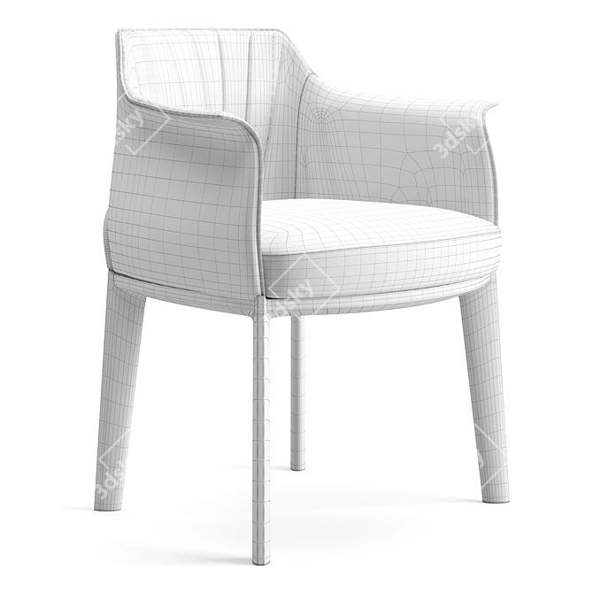Poltrona Frau Archibald Dining Chair 3D model image 3