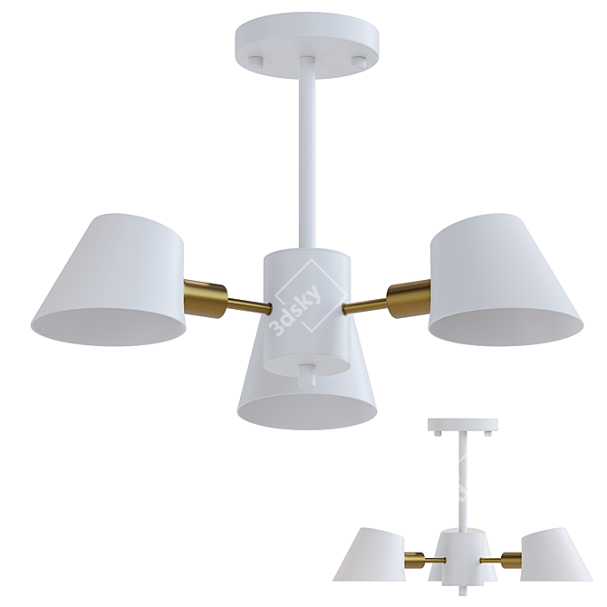Lampatron MANO 3: Stylish Metal Pendant 3D model image 1