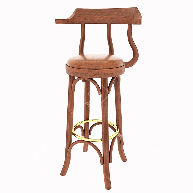 Modern Bar Stool 3D model image 1