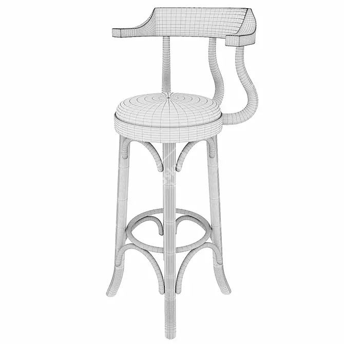 Modern Bar Stool 3D model image 2