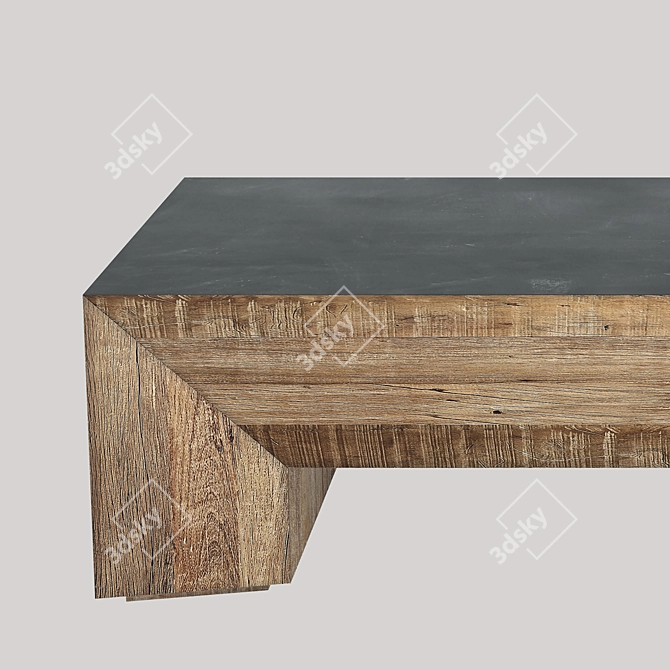 Peroba Metal Coffee Table 3D model image 9