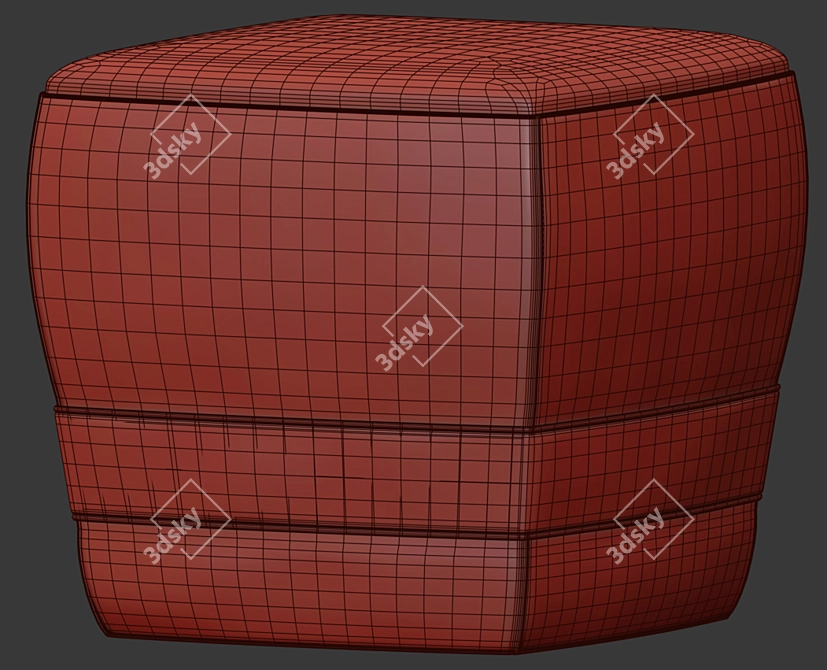 Trussardi Larzia Ottoman: Modern & Stylish 3D model image 3