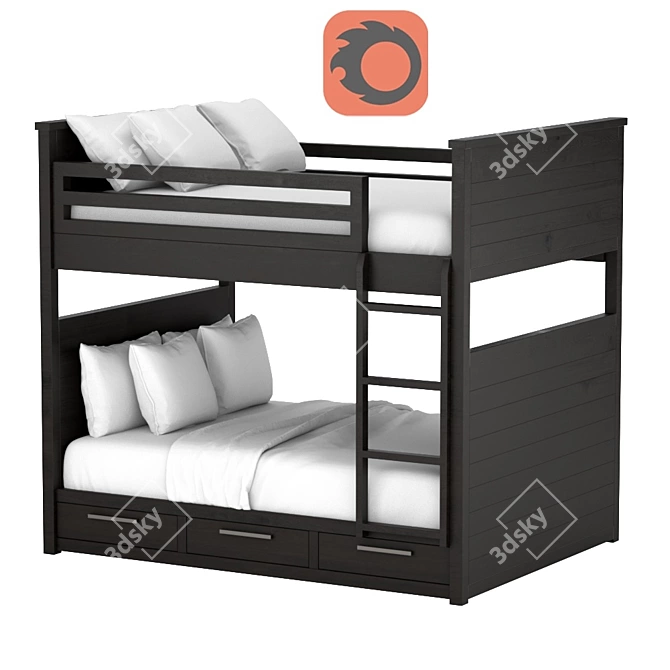 Restoration Hardware | Vaughn Bunk Bed 3D model image 3