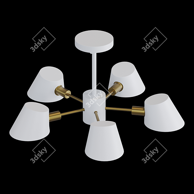 Modern Metal Pendant Lamp - Lampatron MANO 5 3D model image 2