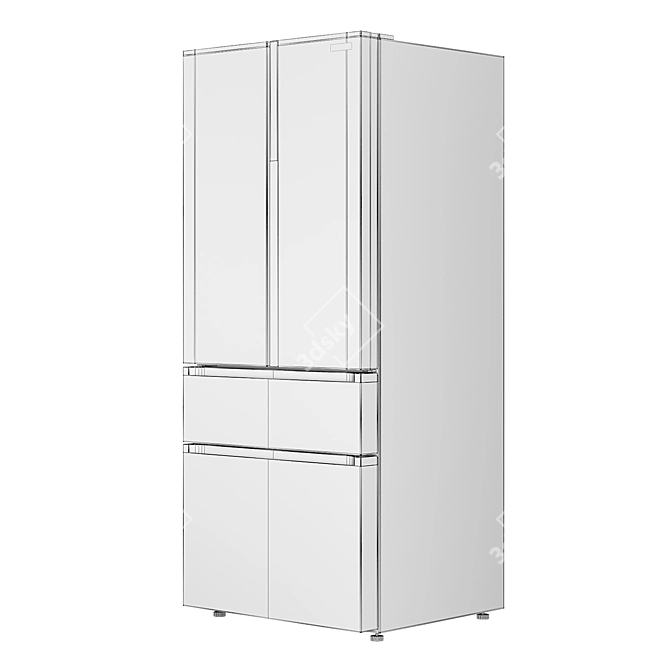 Samsung RF5500K RF50N5861B1 2-Door Fridge 3D model image 5