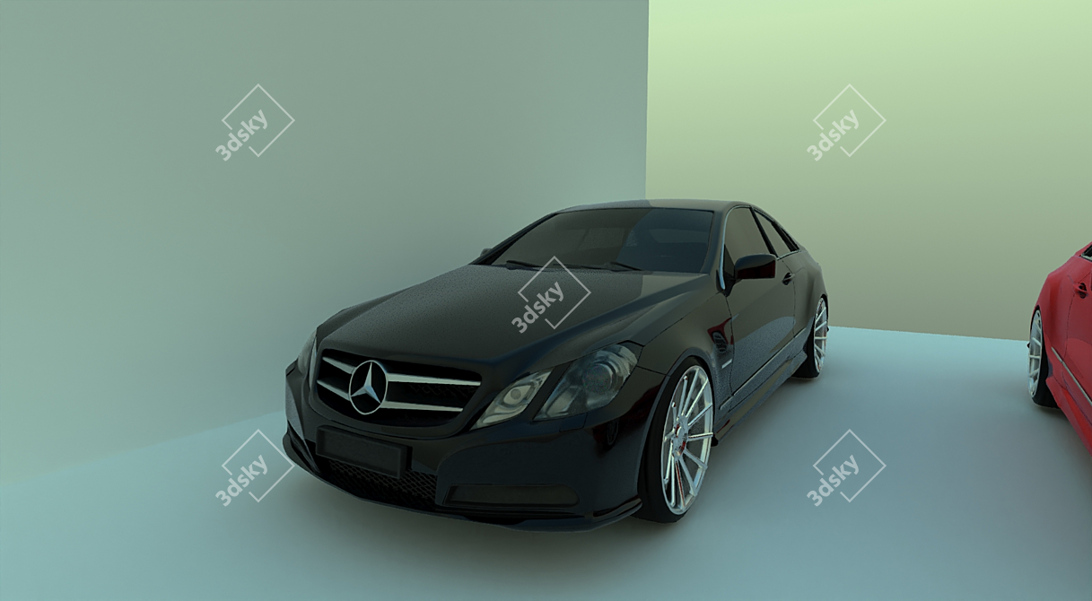 Elegant Mercedes-Benz Coupe 3D model image 3