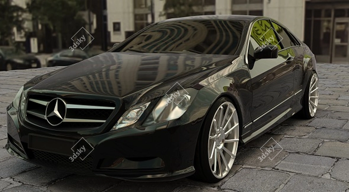 Elegant Mercedes-Benz Coupe 3D model image 4
