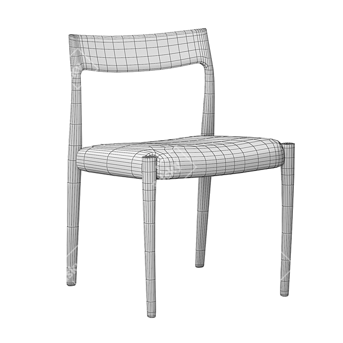 Scandinavian Moller Model 77 Chair 3D model image 5
