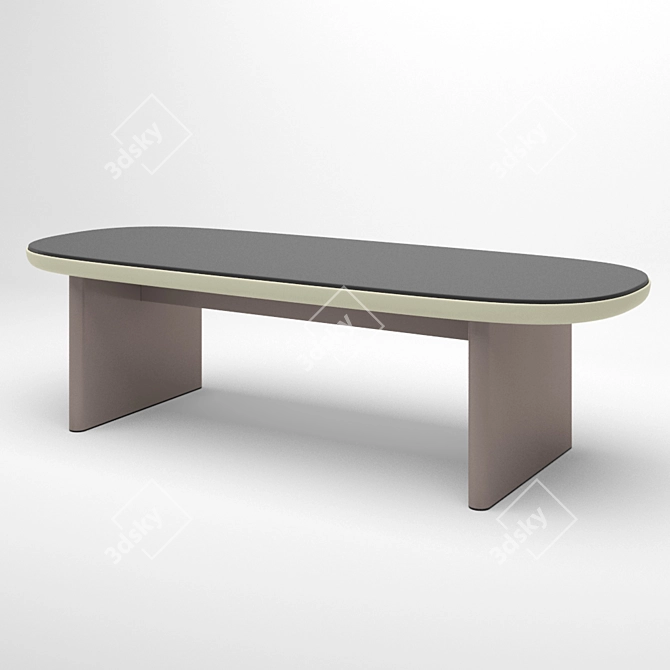 Kettal Cala Teak Wood Dining Set 3D model image 5