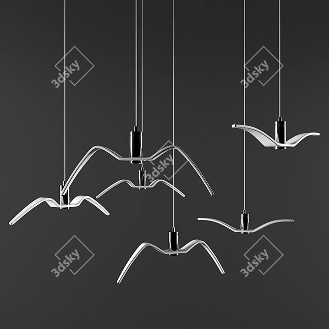 NORDIC Light Pendant - 400mm 3D model image 3