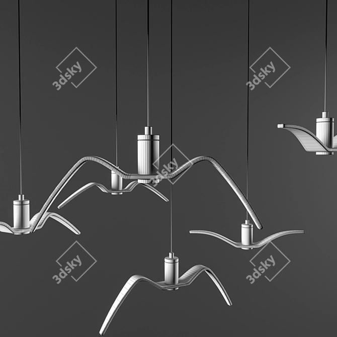 NORDIC Light Pendant - 400mm 3D model image 4