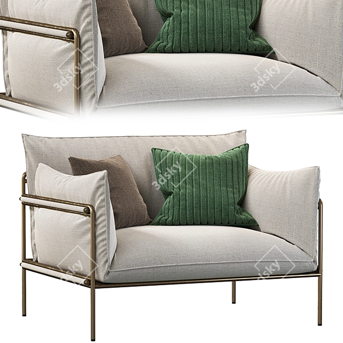 Kaba Outdoor Armchair: Sleek and Modern 3D model image 1