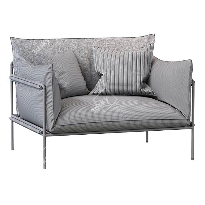 Kaba Outdoor Armchair: Sleek and Modern 3D model image 4