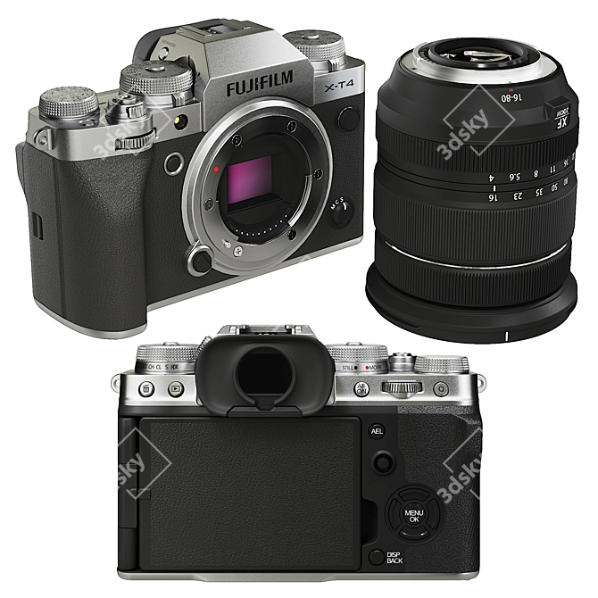 FujiFilm X-T4 Mirrorless Camera 3D model image 2